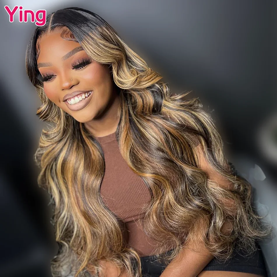 

Ying Body 4/27 Highlight Omber Colored 13x6 Lace Frontal Wig Straight Peruvian180% Remy 30 Inch 13X4 Lace Front Human Hair Wig