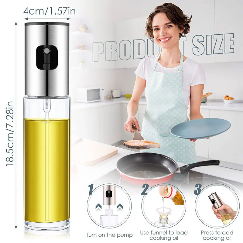 Oil Spray Bottle Sprayer Aceite Bbq Aceitera Kitchen Accessories Utensils Tools Gadget Sets Cooking Barbacoa Olive Glass Huille, aceitera en spray - Vimarsana News