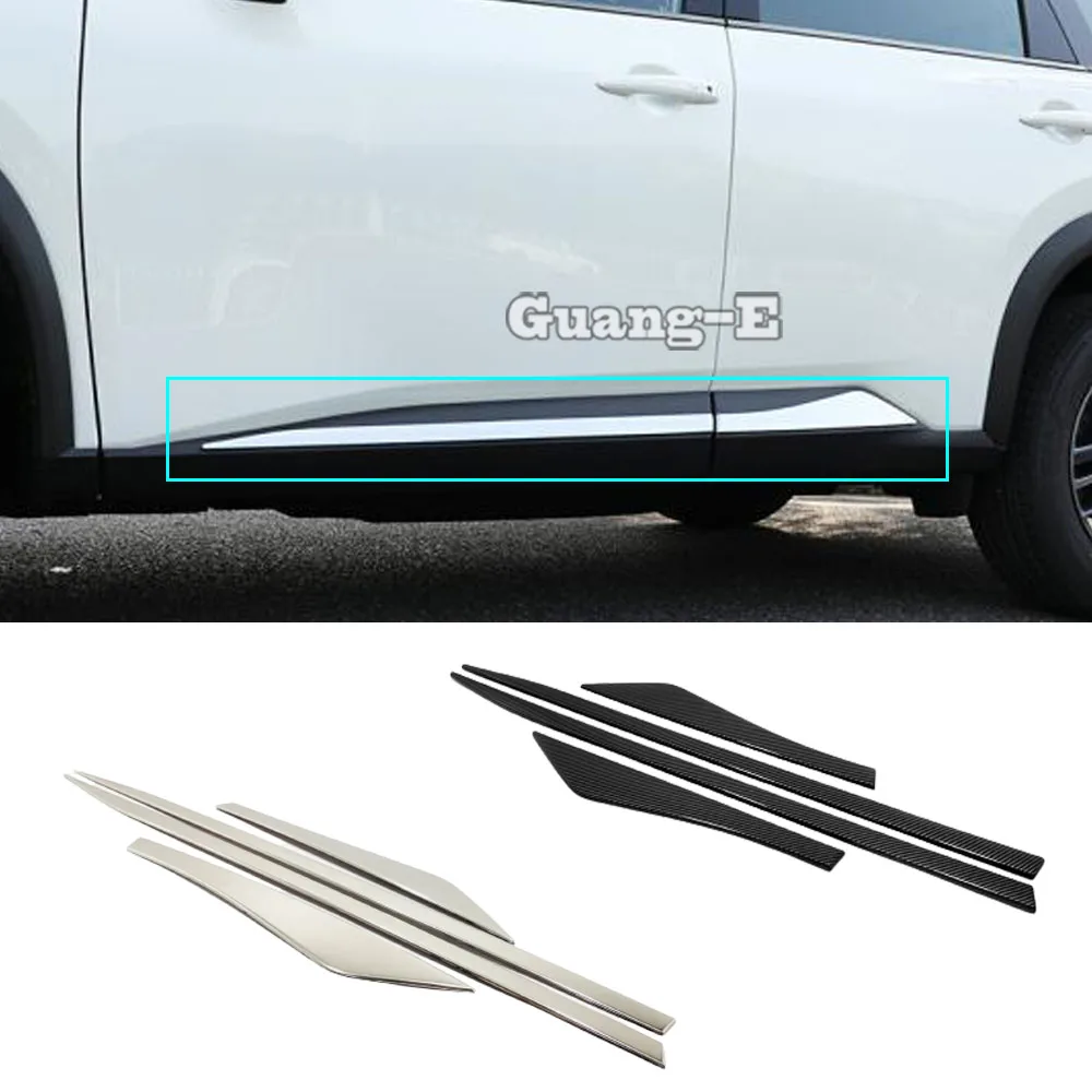 

For Nissan X-trail Xtrail Rogue 2021 2022 2023 ABS Plastic Stainless steel Side Door Car Body Molding Cover Trim Accessories