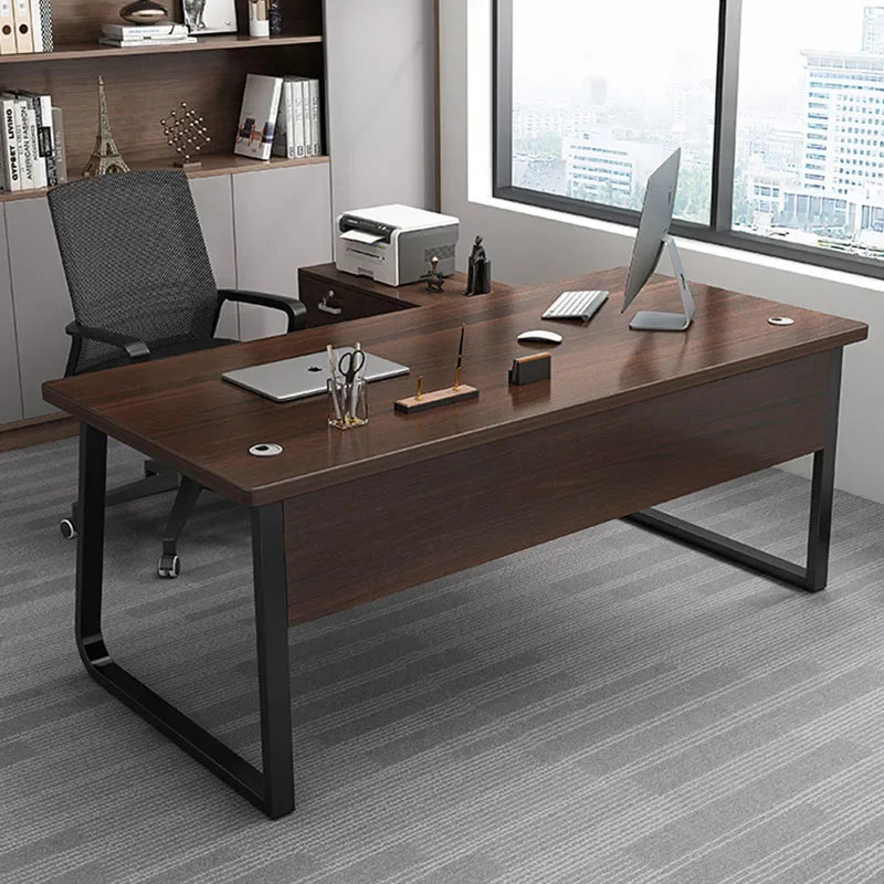 

Standing Reception Office Desk Vanity Long Drawers Floor Corner Computer Desks Storage Legs Escritorios De Ordenador Furniture