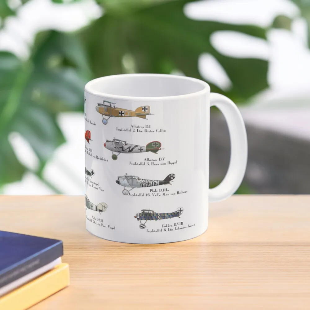 

German aircraft of WWI Coffee Mug Coffee Cup Sets Anime Mug Cold And Hot Thermal Glasses Ceramic Cups