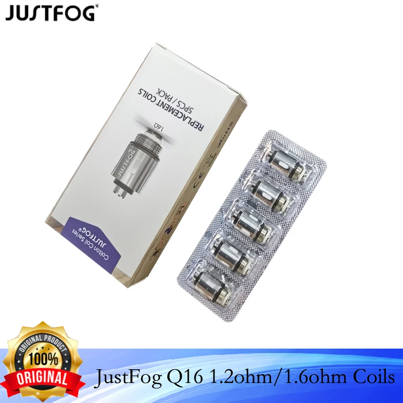 5Pcs 50Pcs Originele Justfog Biologisch Katoen Q16 Coils Core 1.2ohm 1