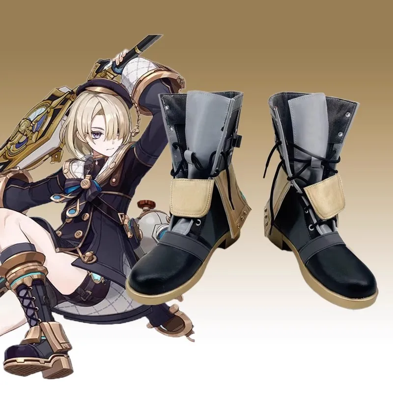 

Игра Genshin ударный Freminet косплей обувь сапоги Фонтейн Близнецы ролевая игра Хэллоуин Карнавал Женщины Мужчины Костюм Экипировка