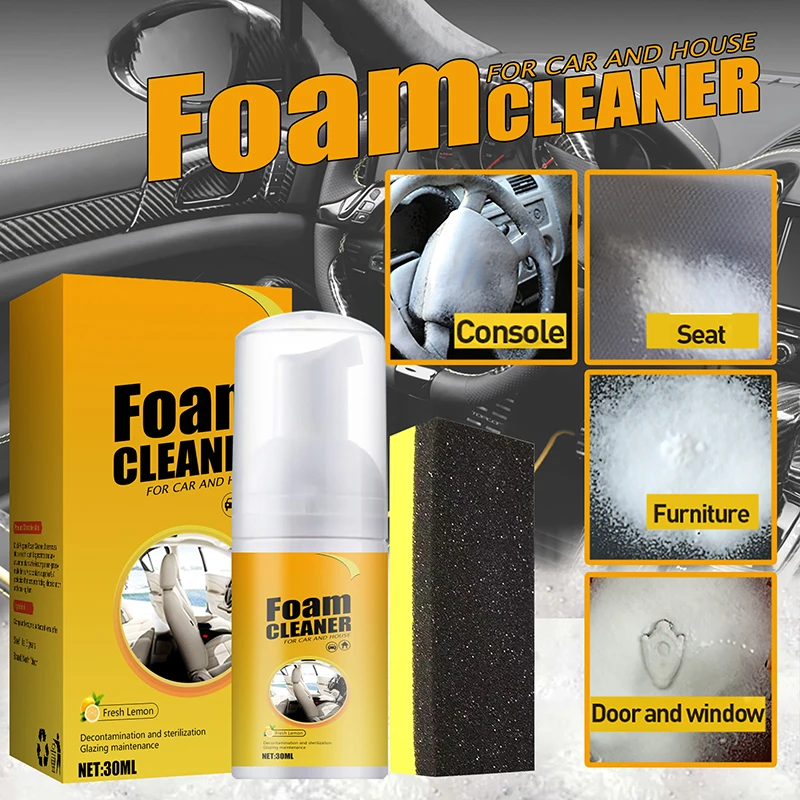 MultiPurpose 30ml Foam Cleaner Spray Car Interior Cleaner Home