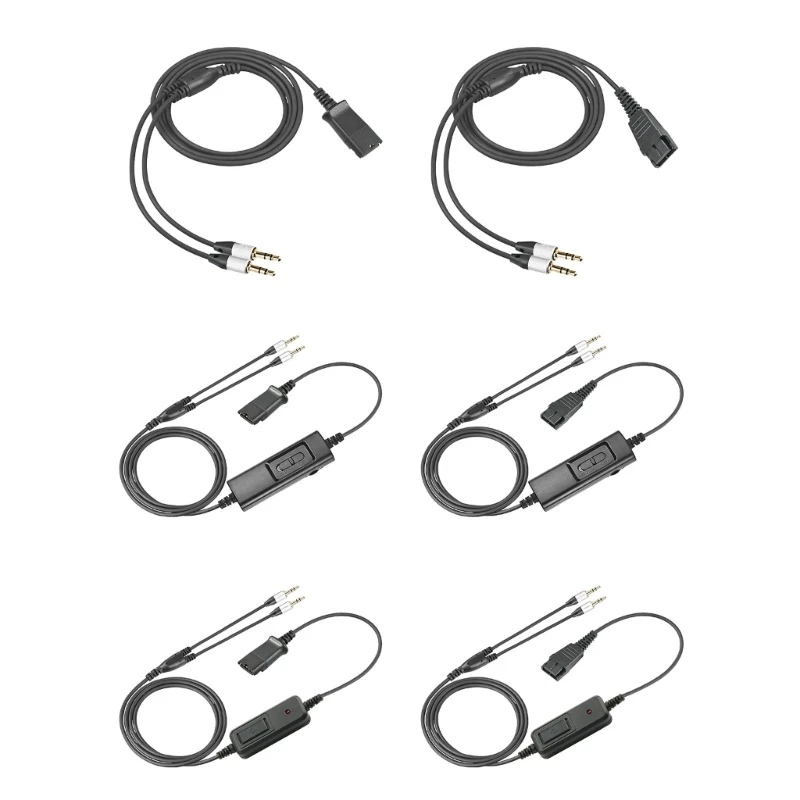 

Convenient 3.5mm to Quick Disconnect Headset Cable Perfect for Call Centers