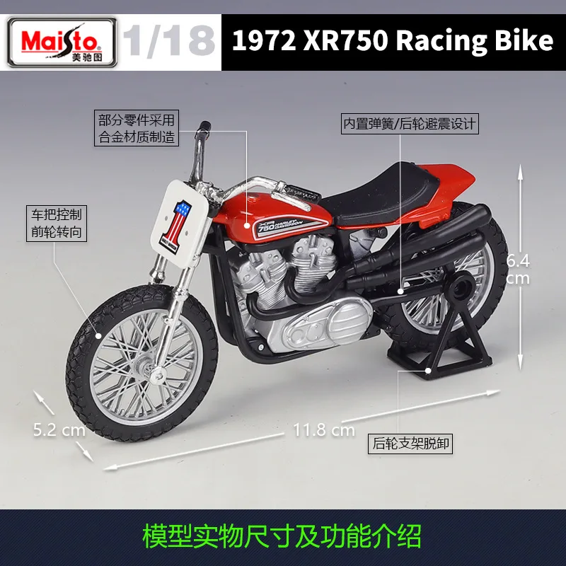 Maisto 1:18 Harley Davidson 1972 Xr750 Racing Bike