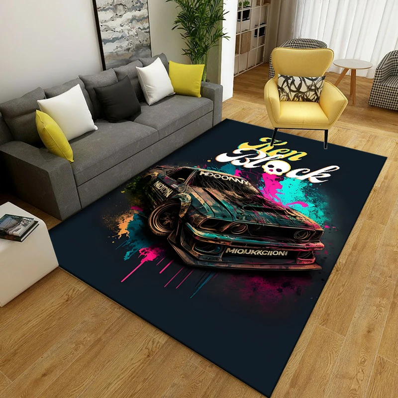 15 Size Car 43-Ken-Block Pattern Rug Carpet for Living Room