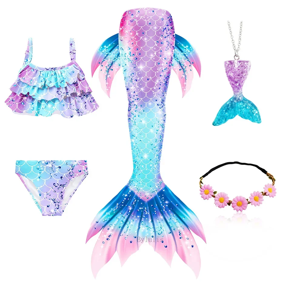 Mermaid Costume 5Pcs/Set cosplay costume mermaid costume halloween dress outfit