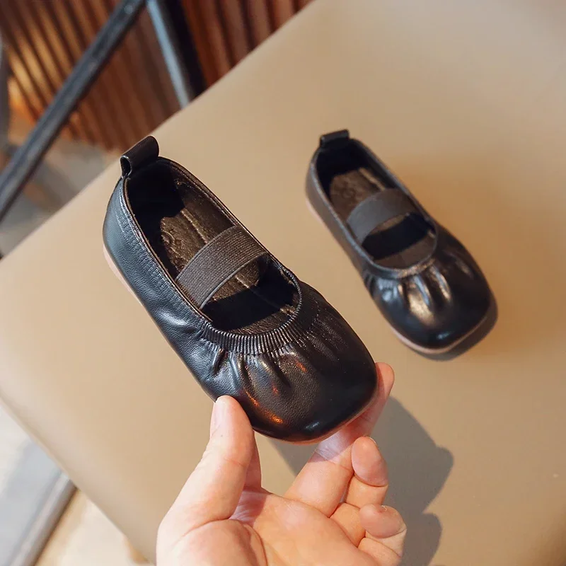 Baby Girls Leather shoes girls shoes girls flats Comfortable Children Lightweight Soft-soled Flat Shoes Spring Autumn Kids Princess Size 23-34