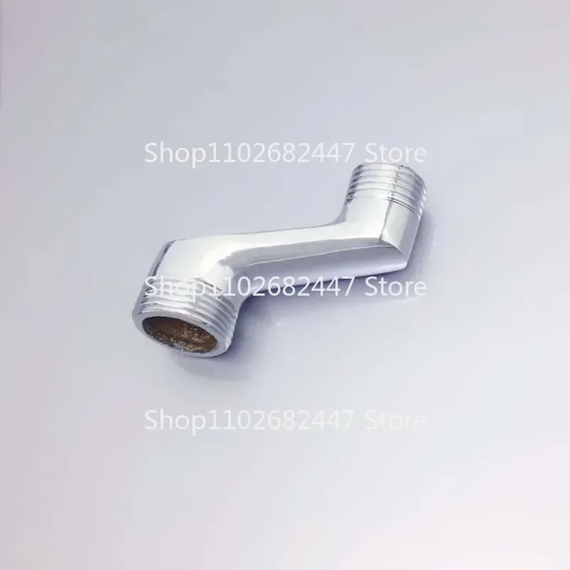 Large Bend Angle Copper Shower Faucet, Electroplating, Offset Foot, Distance Reduction,