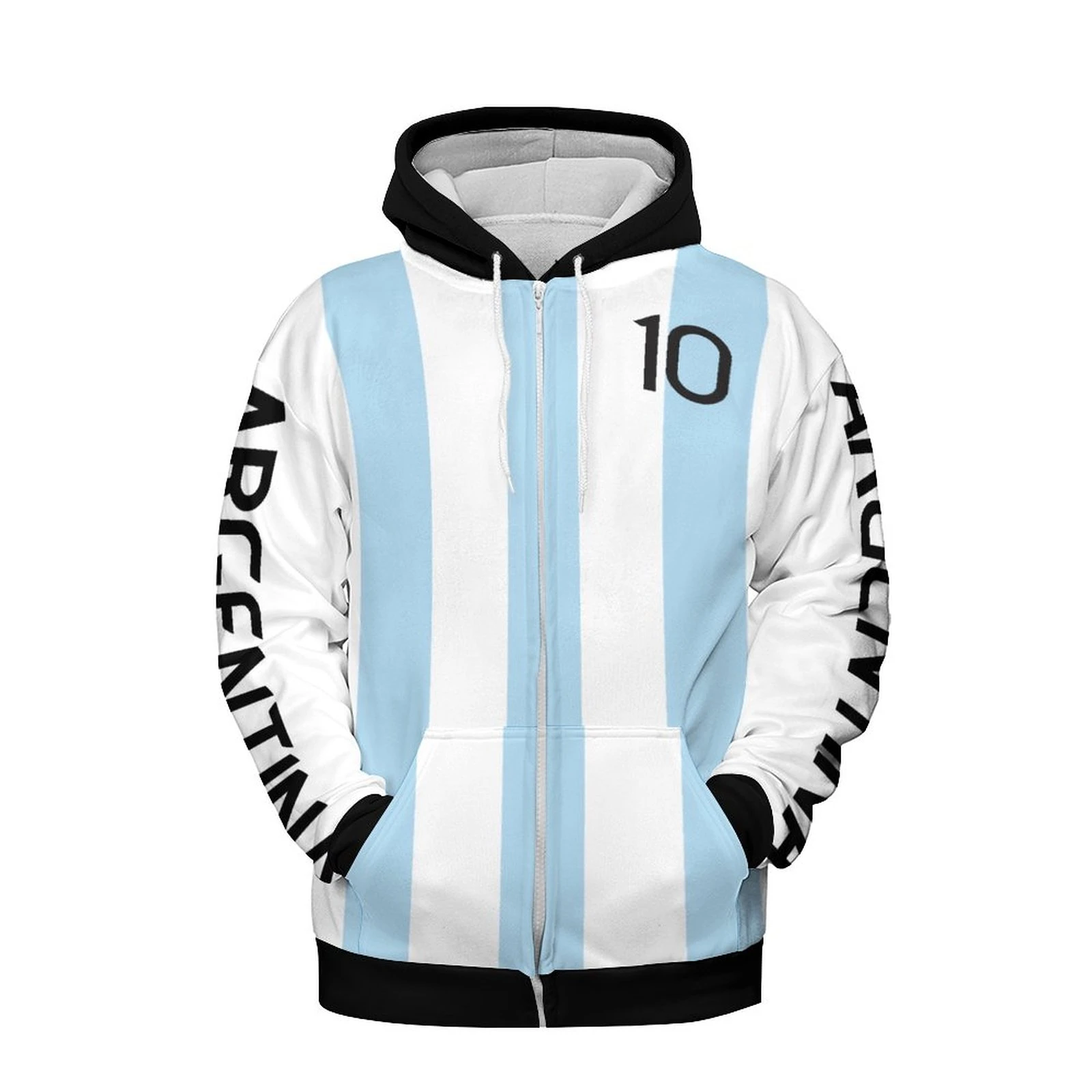 Jumeast Sudadera con capucha y cremallera para hombre y mujer, ropa deportiva con estampado gráfico de la bandera ropa de equipo de fútbol ARG, 2022| | - AliExpress