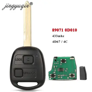 Keyforkess P/N: 89071-0D010 Ce0165 433MHz 4D67/ 4C Chip 2/3 pulsante telecomando portachiavi per Toyota Corolla Yaris Avensis 1998