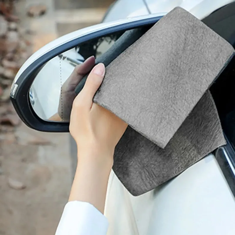 2PCS Thickened Cleaning Cloth Microfiber Glass Clean Towel Reusable Washable Lint-free Cleaning Rags For Kitchen Glass Car