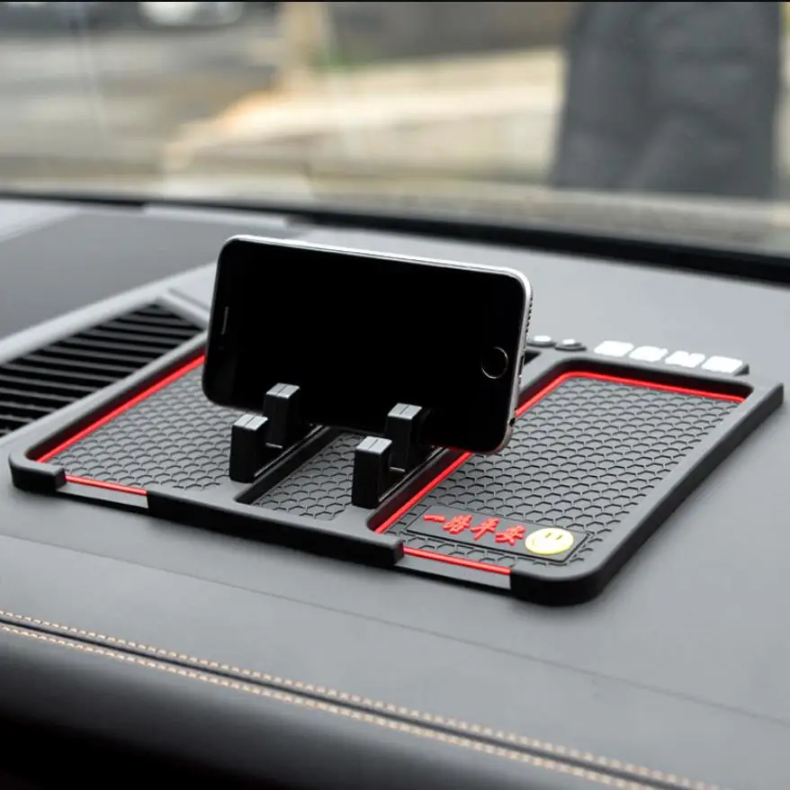 

1PC Vehicle Anti-Skid Pad Multifunctional Navigation Instrument Panel Creative Personality Storage Pad Decoration