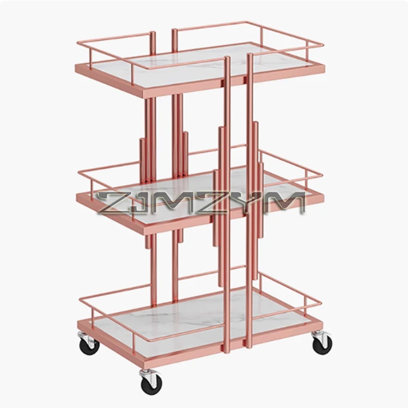 Professional Salon Trolleys Salon Furniture Manicure Mobile Tools Trolley Modern Commercial Multi-layer Storage Beauty Cart