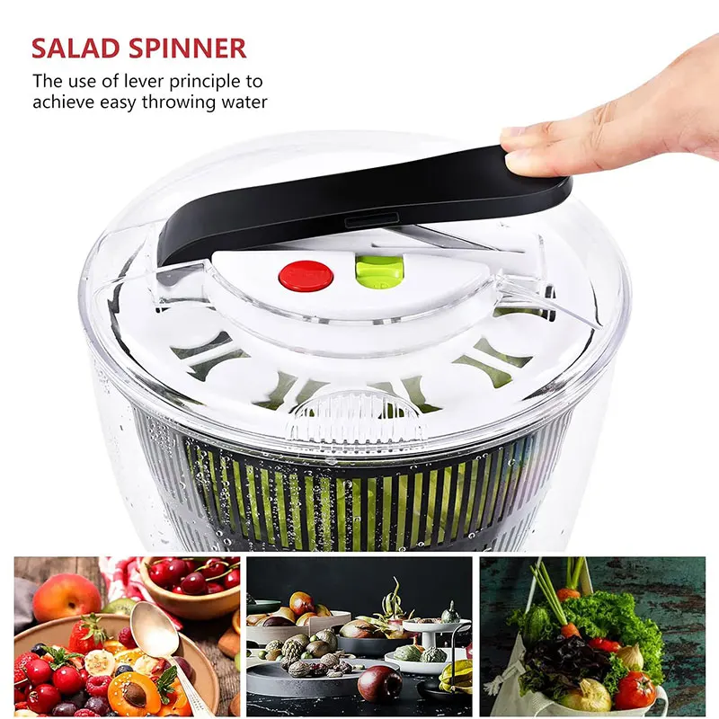 Deni Non-Slip Stainless Steel Salad Spinner w/ Drain Spout