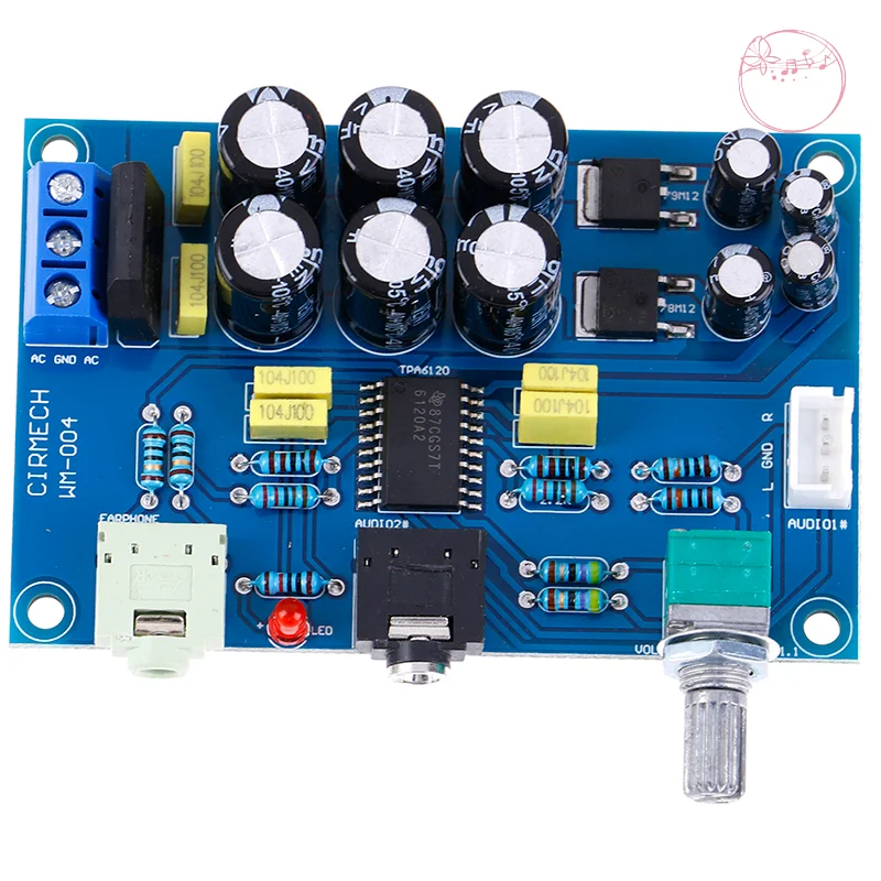 TPA6120 Headphone Amplifier Board HiFi TPA6120A2 Double Channel Headphone Amp
