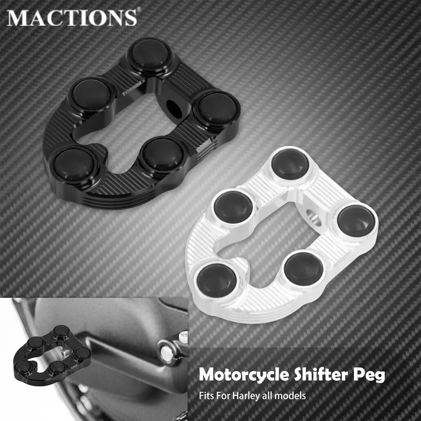 Motorcycle Shift Lever Shifter Foot Peg Pedal Black/Chrome For Harley