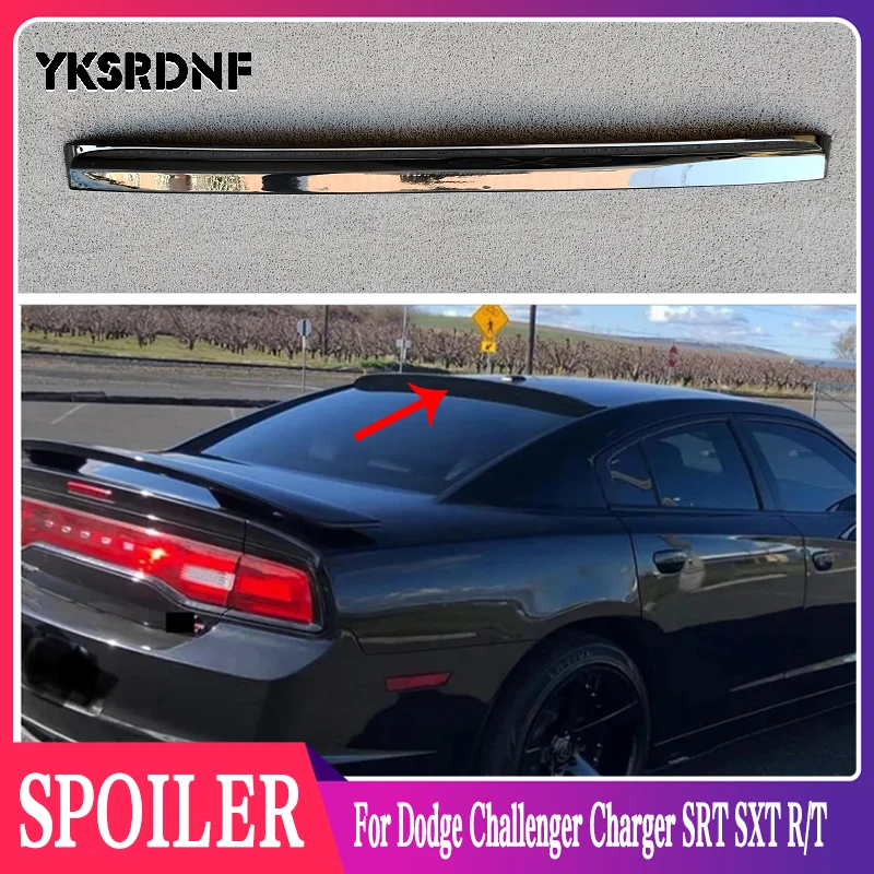 리어윙 창문 지붕 스포일러, 닷지 챌린저 차저 SRT SXT R/T 용, 광택 블랙 추구, 2015  2019 새로운 디자인