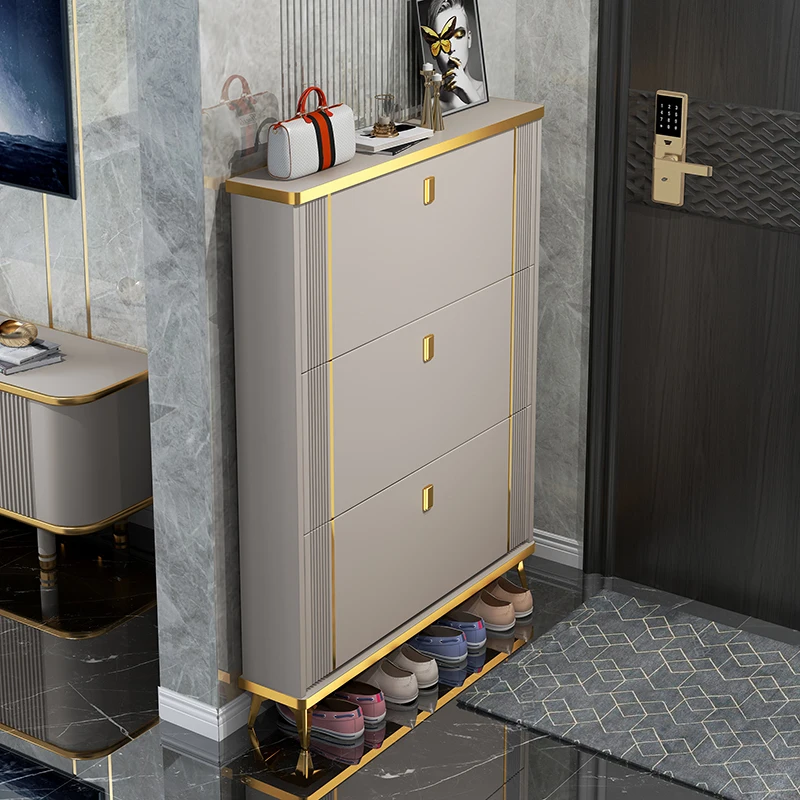 

White Organizer Corner Shoe Cabinets Stackable Plastic Shoemakers Shoe Cabinets Rack Meubles Rangements Hallway Furniture ZY50XG