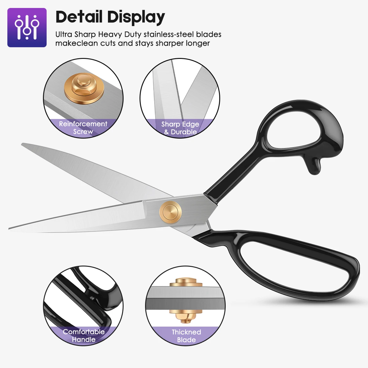 Sewing Scissors, Craft Fabric Scissors, Professional All Purpose Heavy Duty  Ultra Sharp Scissors Tailor Dressmaker Art Craft - AliExpress