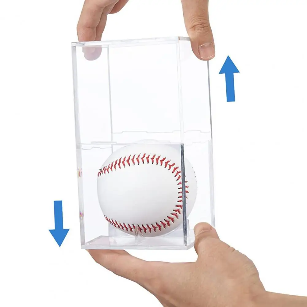 Baseball Display Box Basketball Holder Acrylic Baseball Display Case Uv Protected Transparent Cube for Golf Tennis Billiard