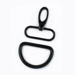 Versatile Metal Buckles and Clasps Set for DIY Bag and Pet Collar Accessories (Black)