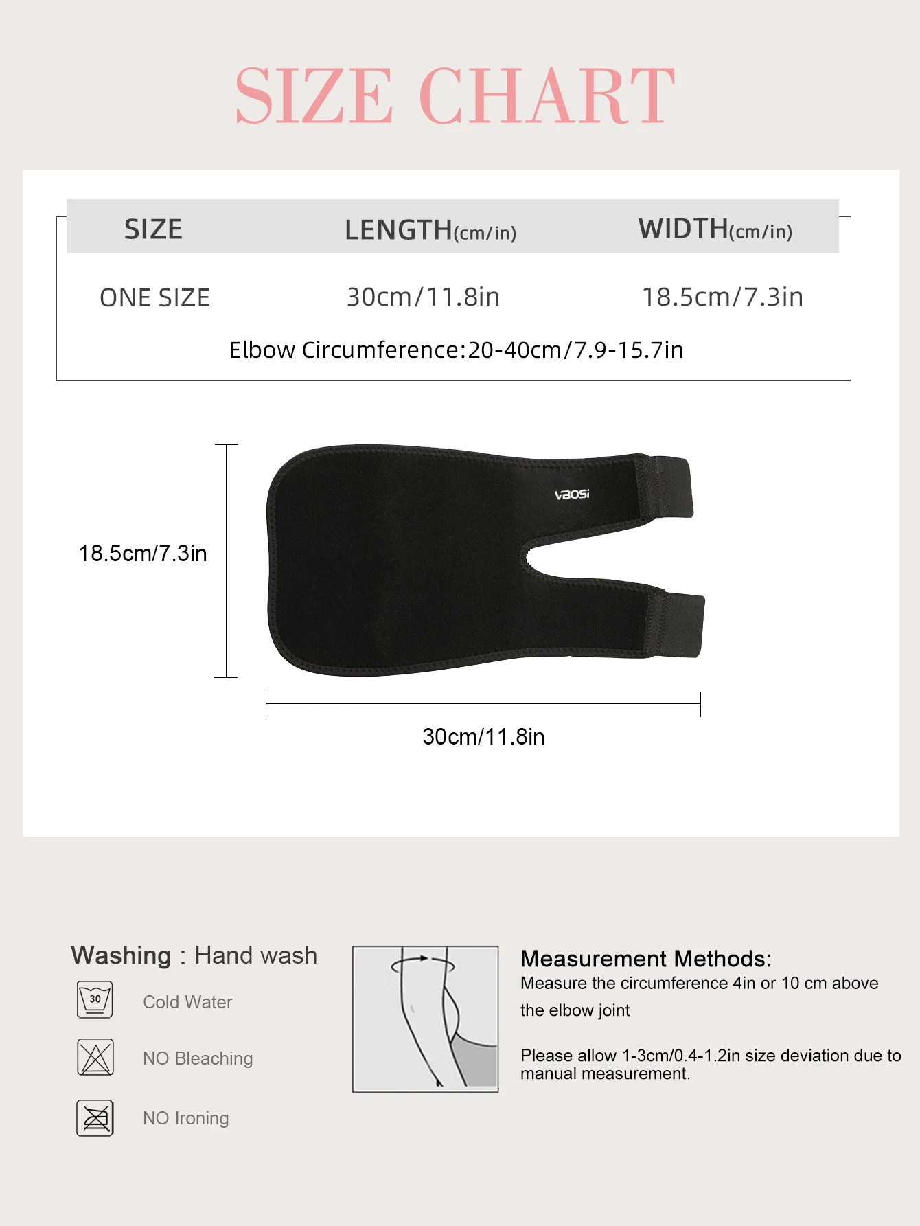 1 Pc Neoprene Elbow Brace Support Wrap for Joint Arthritis Pain Relief