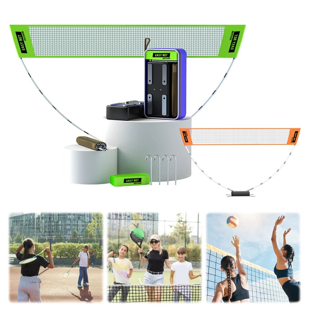 Professional Badminton Net Badminton Training Net Portable Tennis Net Height Adjustable Volleyball Net for Court Backyard Beach