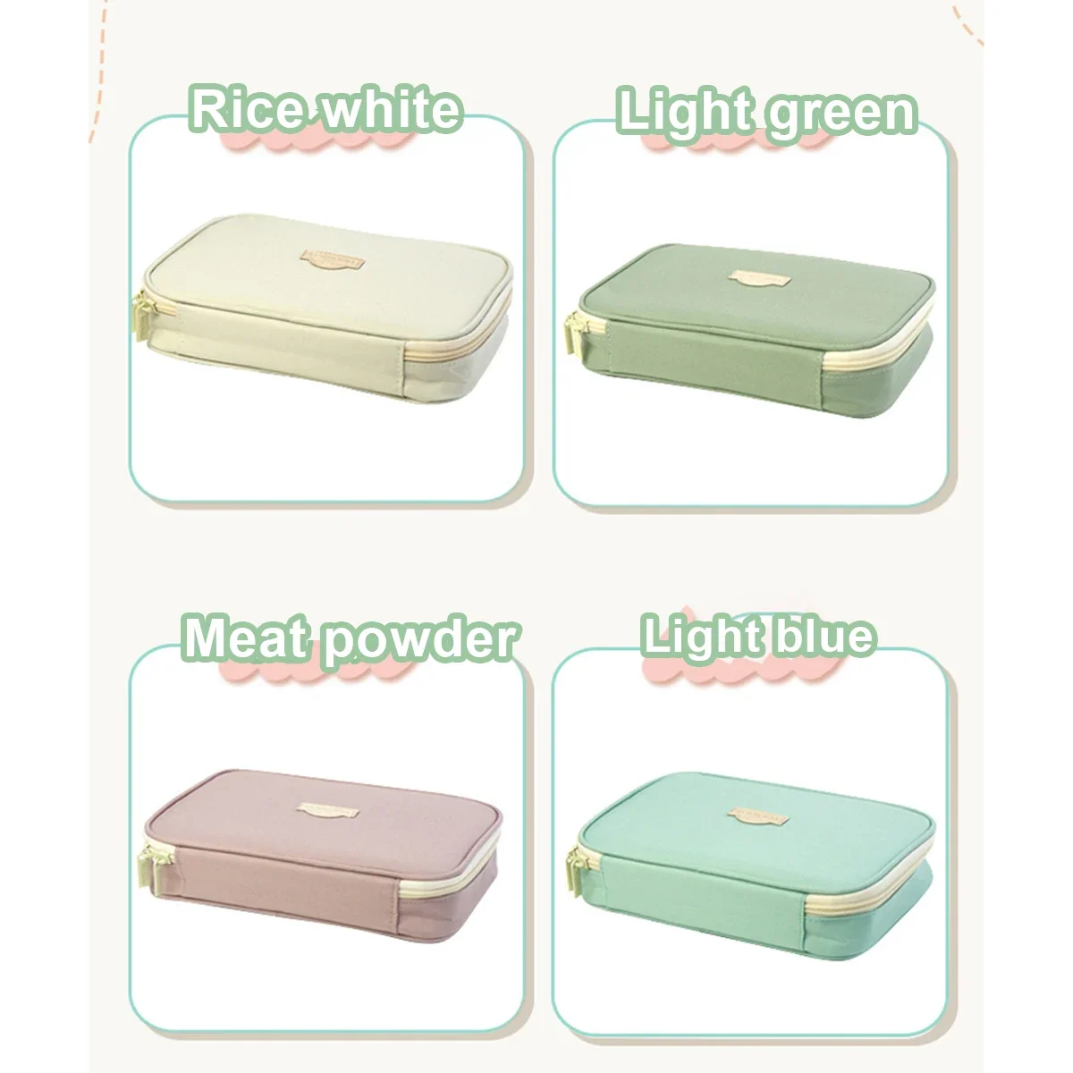 Simple style pencil case, large capacity pencil bag, small piece storage bag, student stationery organizer back-to-school season