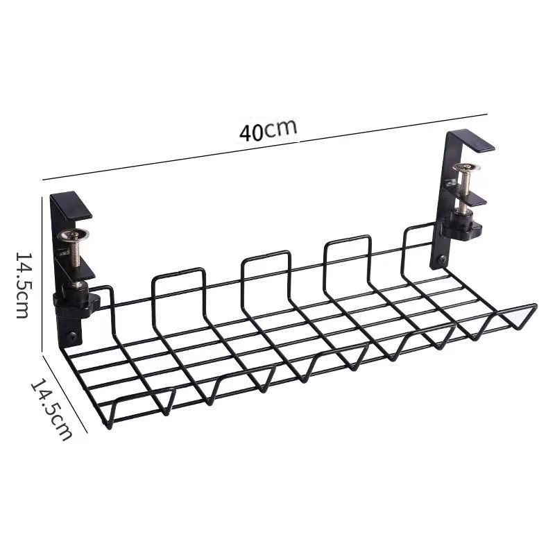 Masa Altında Depolama Rafı Metal Kablo Yönetim Tepsisi Ev Ofis Masası Tel Organizatör Hiçbir Delme Depolama Aksesuarları