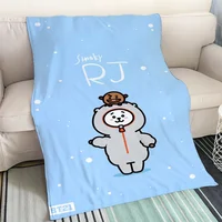 Microfiber Bedding BT21 Home and Decoration Blankets & Throw Blanket for Sofa Luxury Blankets Camping Blanket King Size Cobija 1
