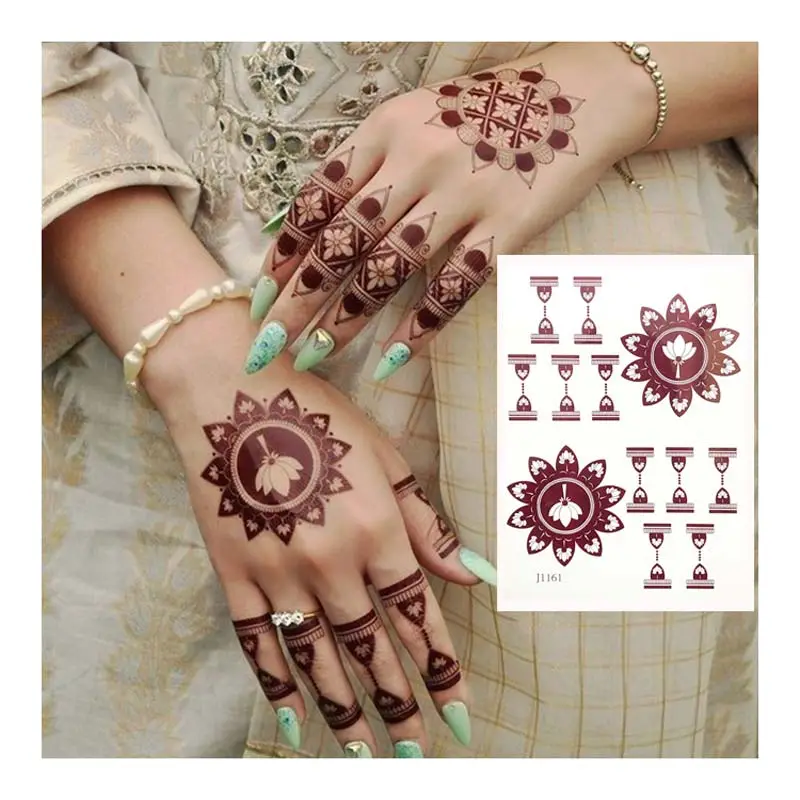 Bride Hands Tattoo Sticker Stencils Henna Stencil with Mehndi Design -  Guangdong Yincai Science & Technology Co., Ltd. | BeauteTrade
