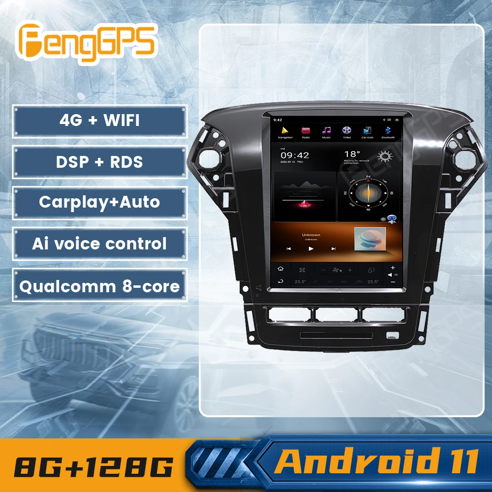 

Android11 стерео для Ford Mondeo MK4 2011-2013 мультимедийный Головной блок GPS-навигация автомобильный DVD-плеер IPS сенсорный Bluetooth DSP