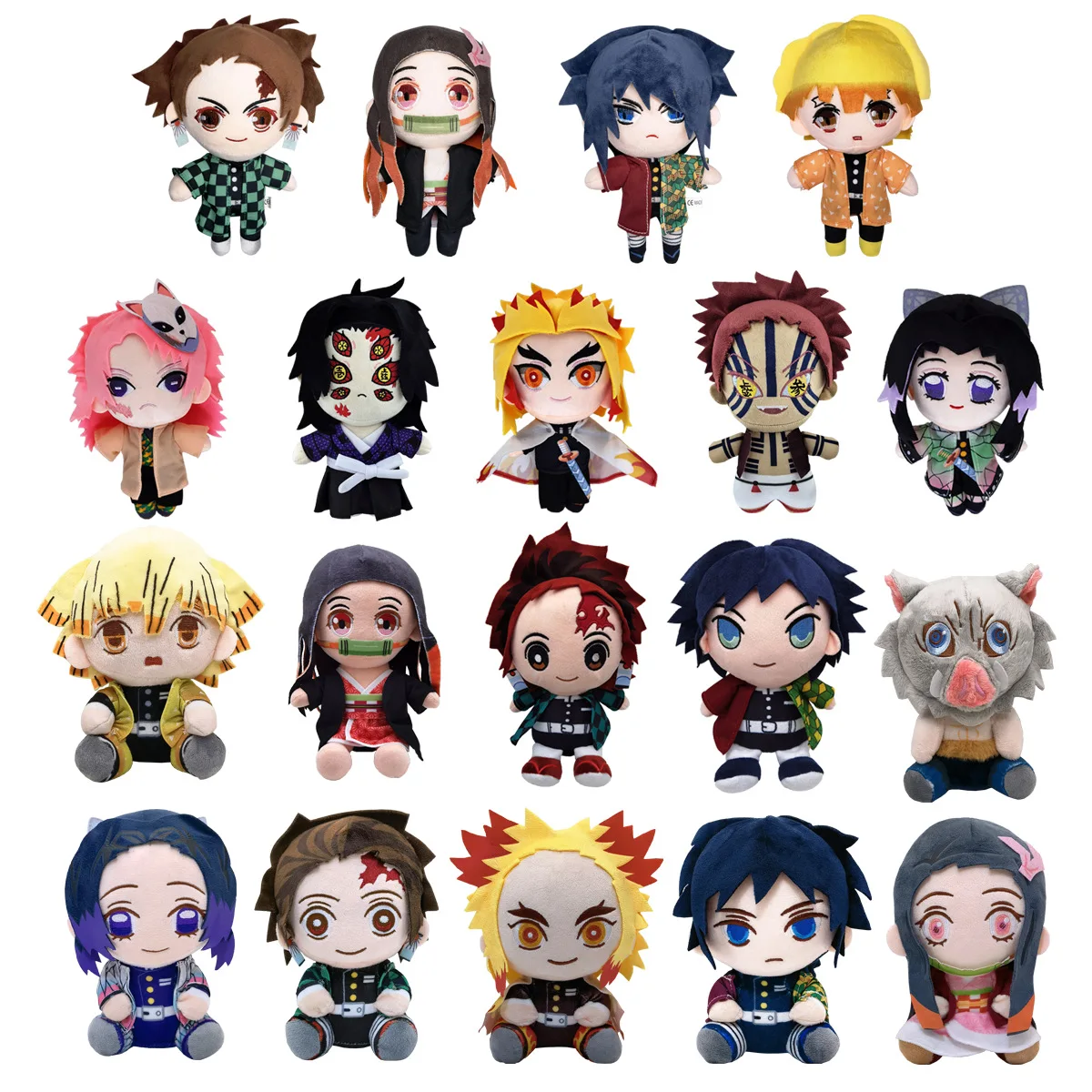 

22CM Demon Slayer Kamado Tanjirō Agatsuma Zen'itsu Kamado Nezuko Doll Plush Stuffed Toy Cartoon Kids Birthday Children's Gifts