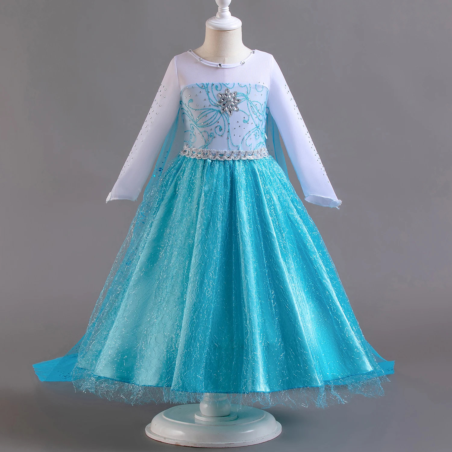 Fantasia Snow Queen Frozen Elsa Anna Costume Girls Princess Dress girls dress princess costume Toddler Kids Halloween Cosplay Party For 3-10 Years