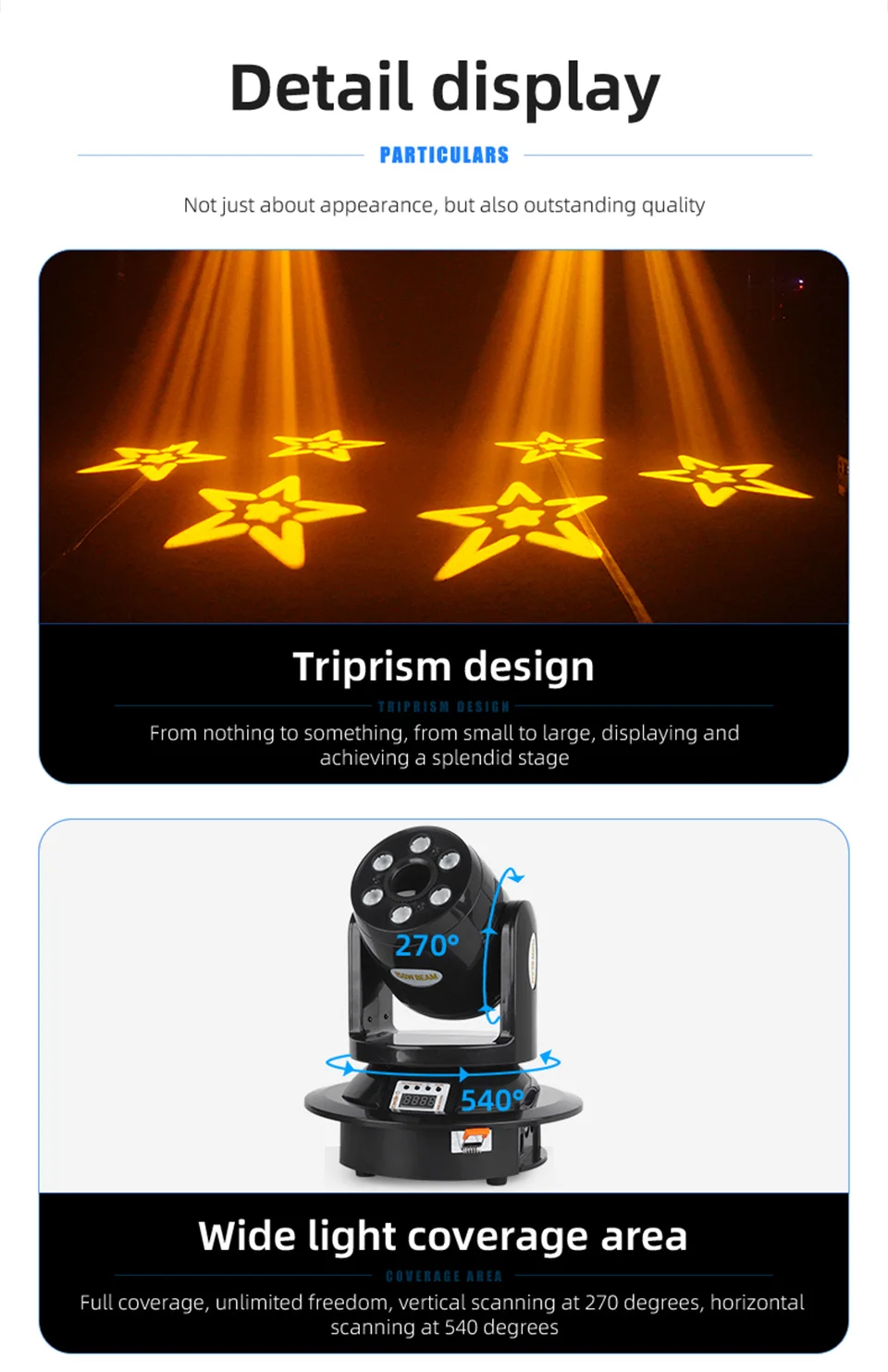 Led Shake Head Light 80W Moving Head Pattern Lights DJ Disco Stage Moving head E