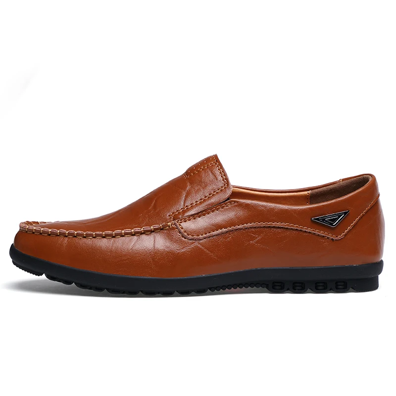 Genuine Leather Men Sneakers Shoes Slip on Mens Loafers Shoes Flats Moccasins Breathable Casual Walking Shoes Male Footwear