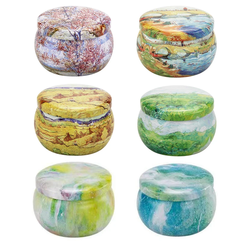 Versatile Candle Tin Jars Set for DIY Creations and Storage Solutions (6 Pieces)