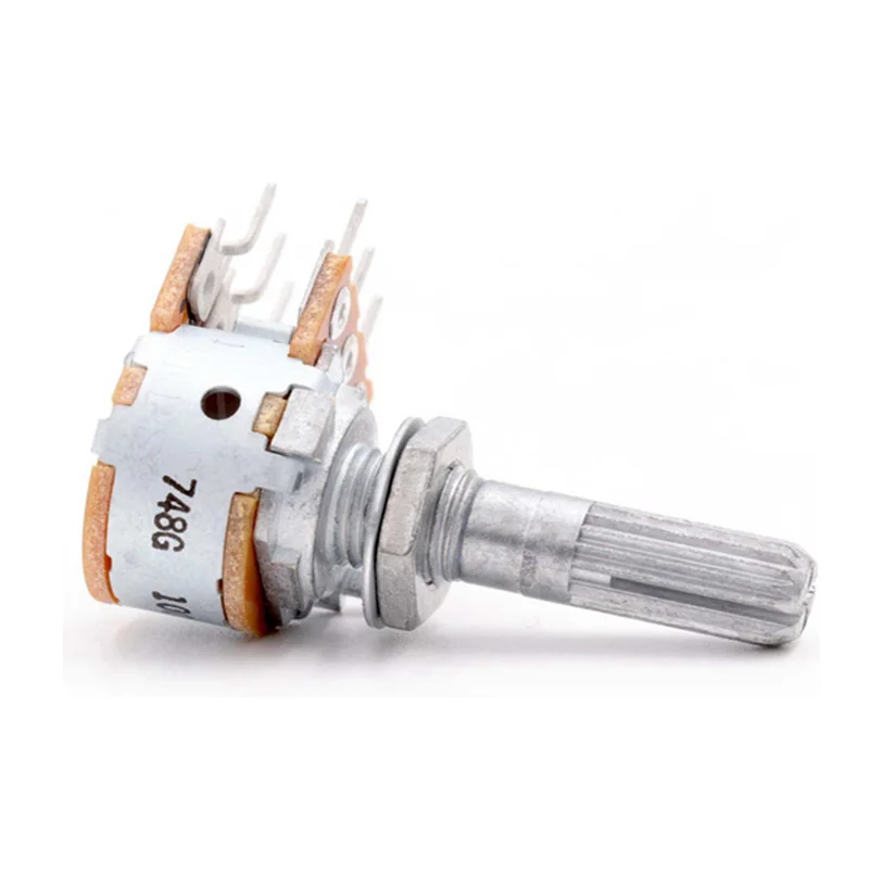ALPS RK16 50KA 100KA Stereo LOG Attentuator Potentiometer for Vintage Audio Amplifier CD Turntable Volume DAC flower shaft 25mm multiturn potentiometer linear potentiometer rotary potentiometer potentiometer kit trimmer potentiometer adjustable resistor potentiometer knobs electronic components