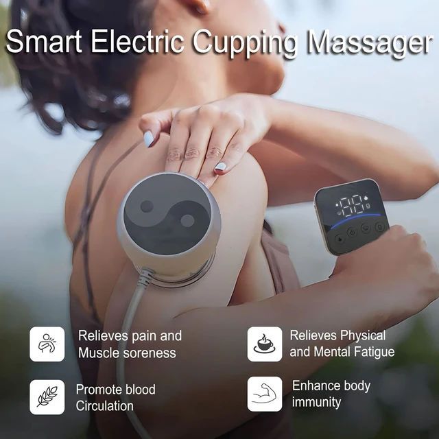 Smart LCD Visual Vacuum Cupping Massager With Remote Controller, Electric Heating Body Gua sha Scraping Suction Cup Massager 4