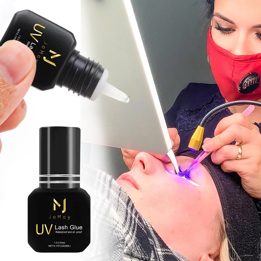 JOMAY Lash Glue UV Lash Glue 5ml Eyelash Extension Adhesive Long Lasting Fast Dry Korean Glue 1S 2