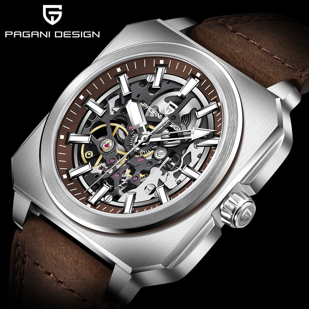 PAGANI DESIGN Men's Watches Mechanical Watches For Man Top Automatic Men's AR Sapphire Mirror Wristwatches reloj hombre