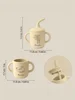 1PCS Customizable Baby Straw Cup With Dual Handles BPA Free Silicone Leak Proof Training Cup For 6M+ Infants Feeding Cup 5