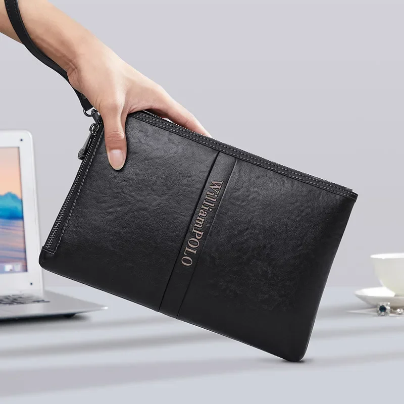 

Emperor Paul Men's Handbag Large-Capacity Business Genuine Leather Hand Grab Bag New Mobile Phone Envelope Package