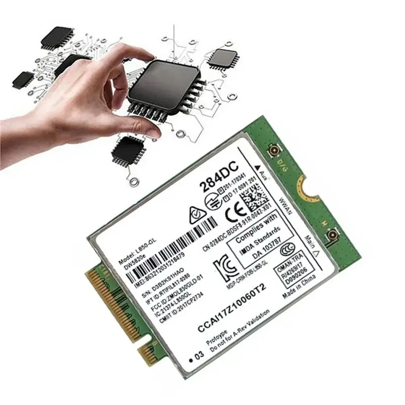 AU61-L850-GL DELL 노트북 3500 5400 284DC 4G WWAN 카드 LTE/WCDMA 모듈 Dw5820e 0284DC