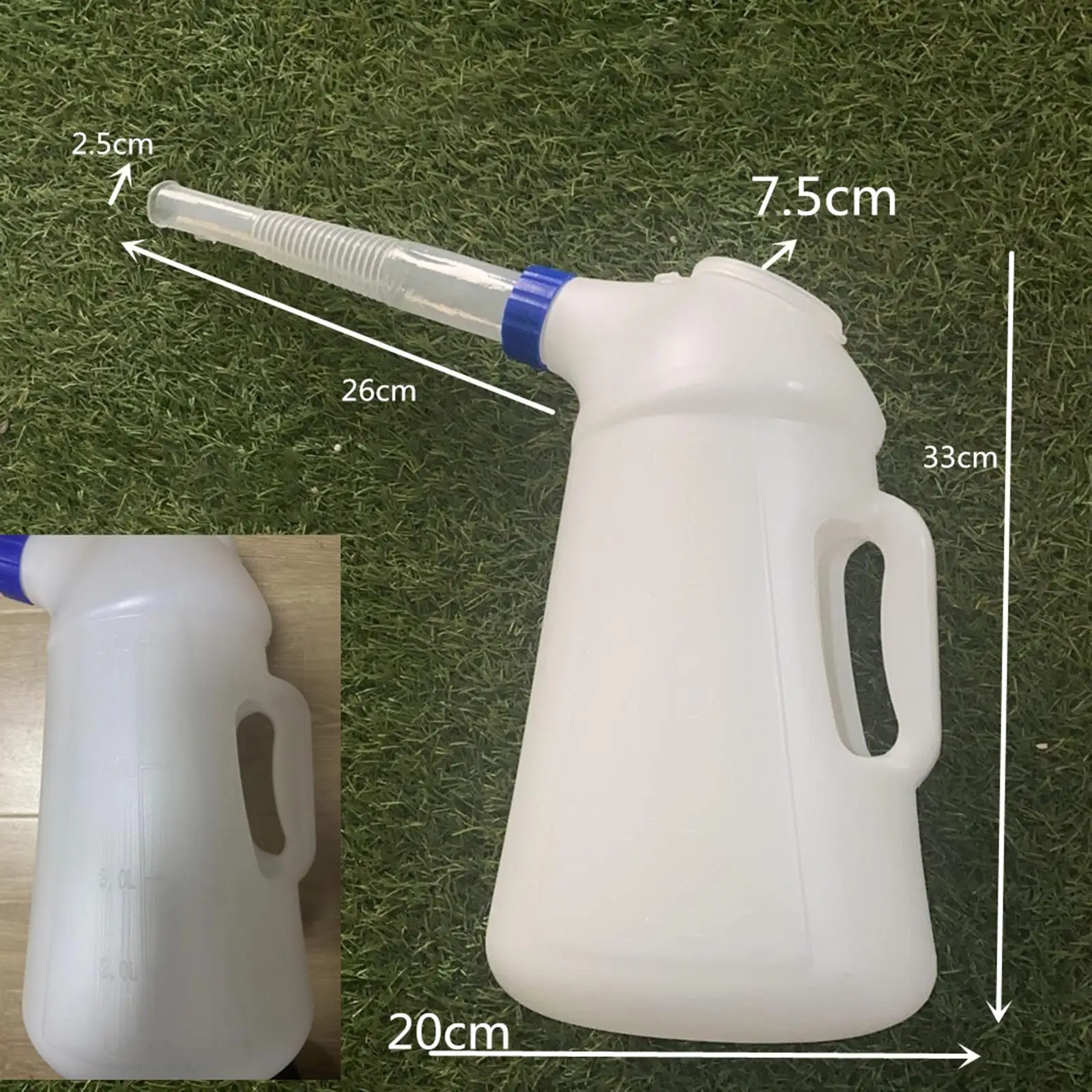 Oil Measuring Jug Oil Pot 5L Container with Scale with Long Spout Leakproof Vehicle Automotive Dispenser Pot Bottle