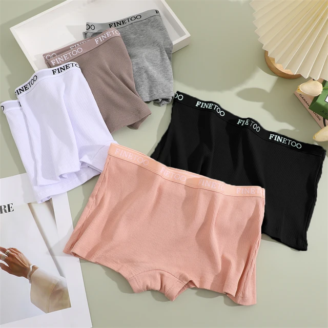 Seamless Women Cotton Boxers Underwear Ice Silk Shorts Solid Color Ladies Soft Boyshorts Plus Size M/L/XL 5