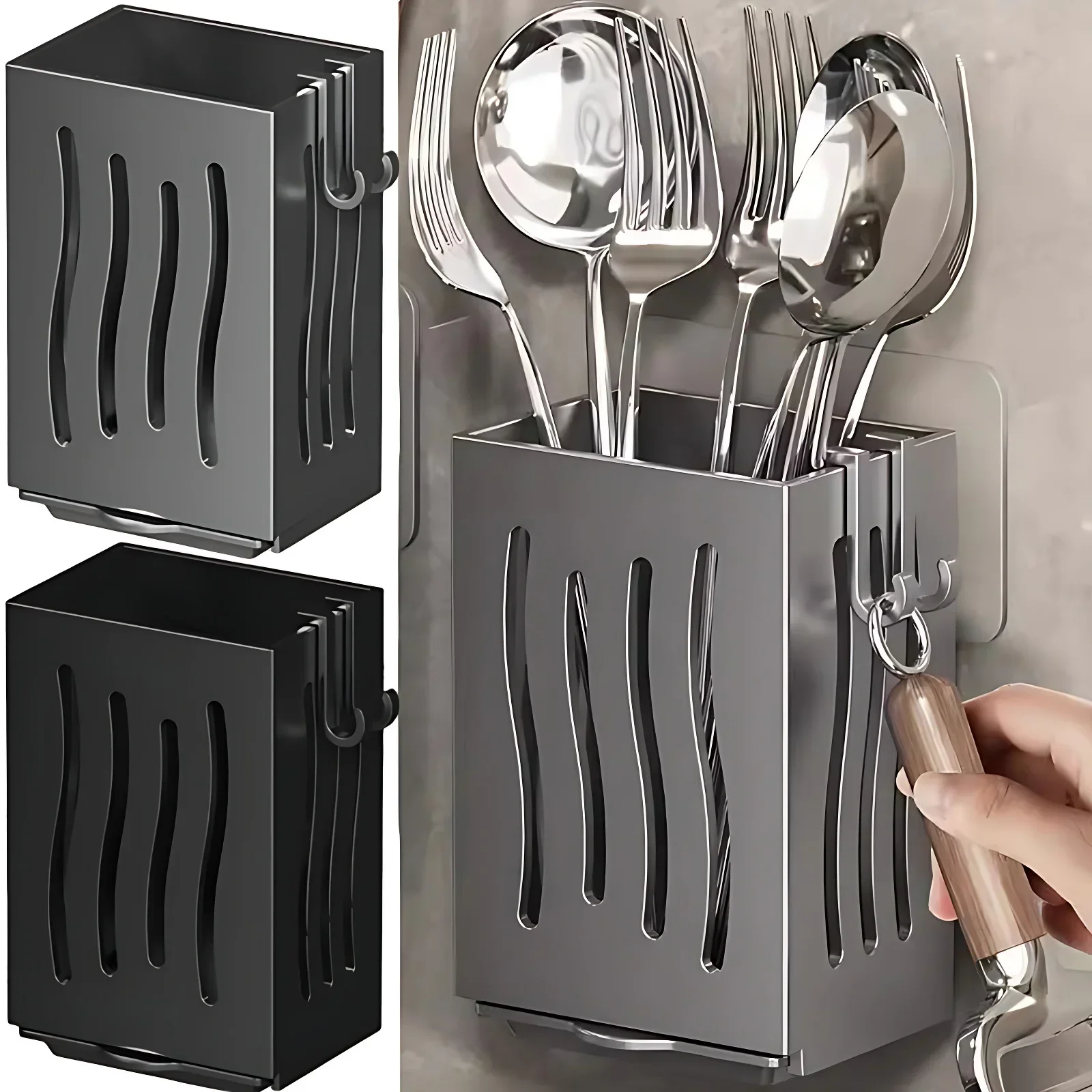 HOE&ap;I Silverware Drying Basket, Kitchen Sink Utensil Holder