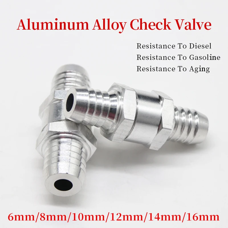1pcs One Way 6/8/10/12/14/16mm Valves Aluminium Alloy Fuel Non Return Check Valve Fit Carburettor | Обустройство дома
